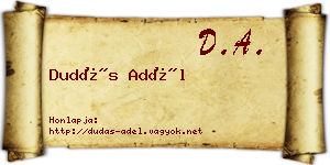 Dudás Adél névjegykártya